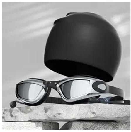 Dykmasker dykset Simglasögon Vattentät Anti-dimma HD Herr Dam Stor ram Simglasögon Dykning Simmössa Set(K)