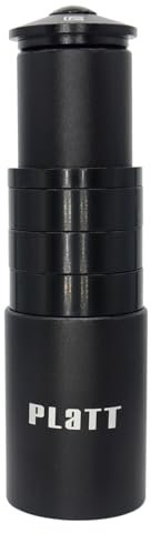 PLATT Lenkererhöhung Fahrrad fürs MTB Lenker Legierung Aluminium,Fahrradlenker erhöhung Höhen-Adapter für Ahead-Vorbau 1 1/8 Schwarz