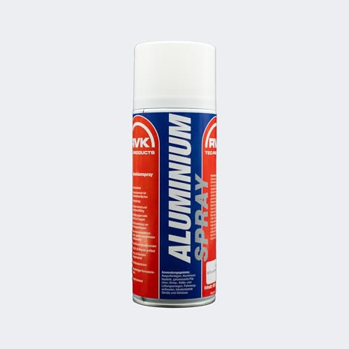 RVK 400 ml Aluminiumspray silber glänzend, 99,5% Reinaluminium - Hitzebeständig bis 600 °C, Korrosionsschutz für Metall