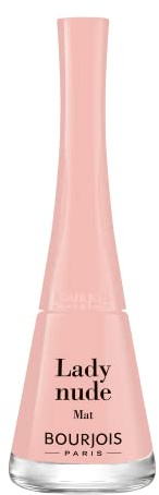 Bourjois Smalto Unghie 1 Seconde, ad Asciugatura Rapida, Effetto Manicure Professionale a Lunga Durata, 9 ml, Lady Nude Mat