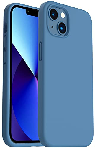 ORNARTO for iPhone 13 Case 6.1, Liquid Silicone Shockproof Cover-Blue | Shockproof Protection, Drop Resistance,Comfortable Grip,Slim Design,Precise Cutouts,Wipeable Surface,Scratch Resistant