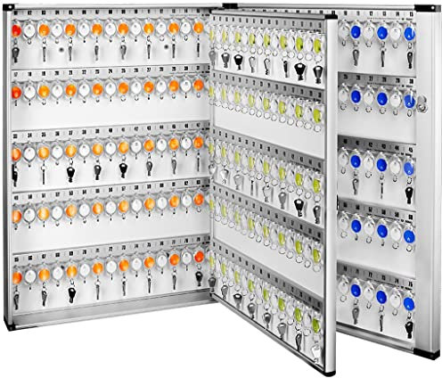 Schlüsselbox, 305-Bit-Schlüsselschrank Zur Wandmontage Mit Schloss-Aufbewahrungsbox, Auto-Immobilienagentur-Firma Für Kleine Objekte (Color : Silver, S : 51.9x10.1x74.2cm)