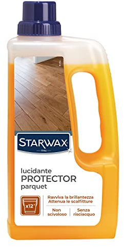 STARWAX - Lucidante protector parquet e laminati - Pulisce e ravviva la brillantezza - Non scivoloso - Senza risciacquo - Prodotto in Francia - 1L - fino a 750m²