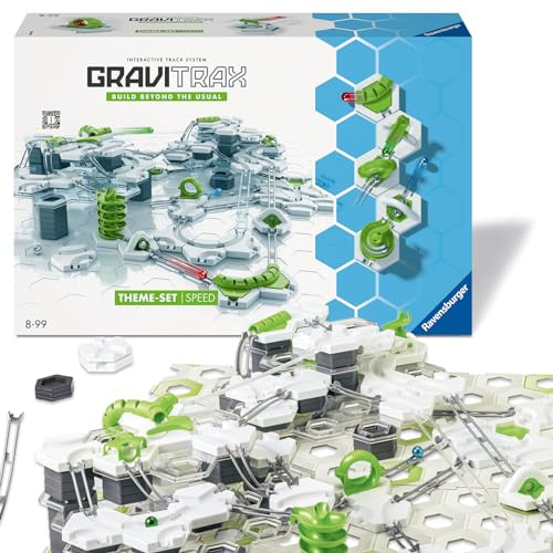 Ravensburger GraviTrax Themeset Speed 22428 – actionrikt GraviTrax startset för din kulbana – kulbana och byggleksaker från 8 år