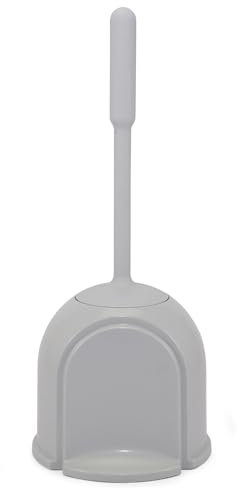 GioStyle Scopino per WC Sirio | Antibatterico Integrato | Grigio Chiaro | Made in Italy