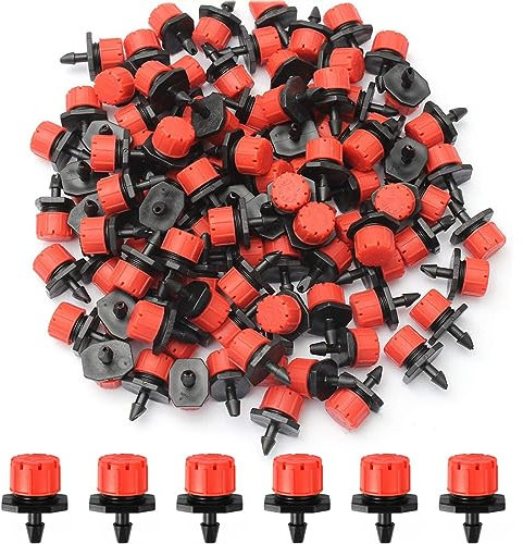 Tadipri 50 Einstellbare Micro Drip Tropfer Erdanker Garten Micro-Drip-System Automatische Bewässerung Tropf Sprinkler Tröpfchenbewässerung DIY Bewässerungssystem