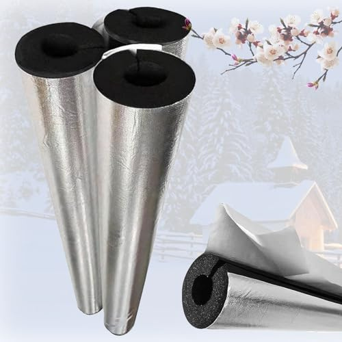0.95m Pipe Lagging, Antifreeze Pipe Insulation, ID 22-219mm, Thickness 20mm/30mm, Heat Resistant /flame Retardant, Pipe Insulation Antifreeze For Indoor And Outdoor Pipe ( Size : ID140mm T20mm L0.95m