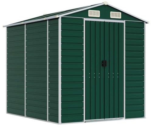 vidaXL Gartenhaus Grün 191 x 215 x 198 cm Verzinkter Stahl