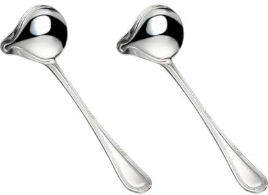 JDCMEI 2 piezas Cuchar n de Salsa Acero Inoxidable, Cucharón de Sopa con Boquilla Acero Inoxidable Cucharón de Salsa Cazo para Salsa Cuchara para Aderezo de Ensaladas para Sopa Salsas Guisos y Más