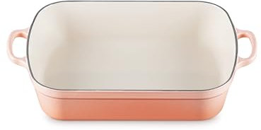 Le Creuset Rechteckiger Bräter aus emailliertem Gusseisen, 5,25 qt, Peche