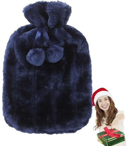 Housse de bouillotte uniquement, housse de bouillotte de 2 litres en fausse peluche douce – Housses isolées pour maintenir une température constante pour femmes et (housses uniquement)