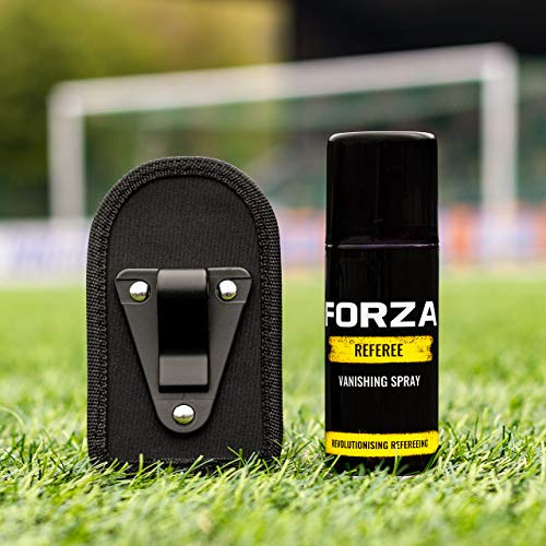 FORZA Spray de Marquage pour Arbitre de Football | Mousse Blanche Non-Permanente | Support de Spray en Option