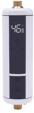 Mini Durchlauferhitzer 3500W Elektronischer Durchlauferhitzer, Instant Warmwasserbereiter mit LED-Anzeige Durchlauferhitzer Dusche für Badezimmer Küche