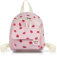 WisePoint Damen Rucksack, Cord Rucksack Damen Klein Rucksäcke Daypacks für Frauen, Rucksacktasche mit Erdbeer Muster zum Wandern, Einkaufen, Reisen (rosa)