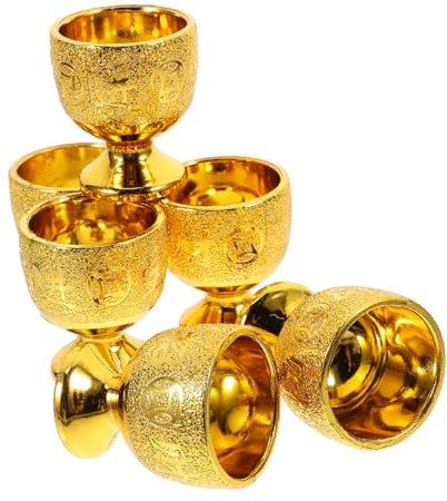 Veemoon 6piezas Copa De Vino Blanco Taza De Agua Budista Para Ofrendas Decorativa Para Salón Tazas De Ofrenda Budistas