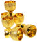 Veemoon Copa Decorativa Vintage En Plástico Dorado - Set De 6 Piezas - Tazas Ofrenda Para Agua Cáliz Sagrado Ideal Para Ceremonias Adoración y Decoración De Templos Estilo Medieval y