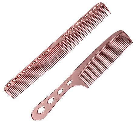 SMASOLO 2piezas Peine Inoxidable Para Fino Peine De Accesorios De Peluquería Para Hombres y Mujeres