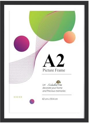 A2 Bilderrahmen – 1 Packung schwarzer Fotorahmen, A2-Rahmen 42 x 59,4 cm
