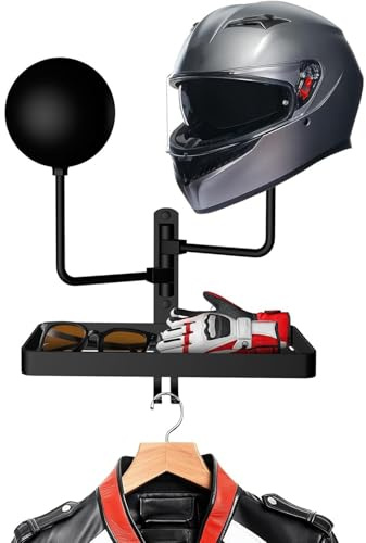 Helmet for Motorcycle - Heavy Duty, Metal Hanger | Wall Mounted Rack Hook, Secure Storage Holder, Garage Organization System, Sturdy Display Mount, Strong Gear Keeper for Bike Riding Gear Riders Club