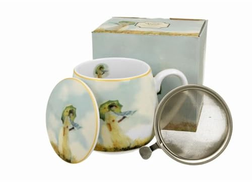Tasse à thé avec infuseur et couvercle inspirée de C. Monet Women with Parasol, 0,43 l