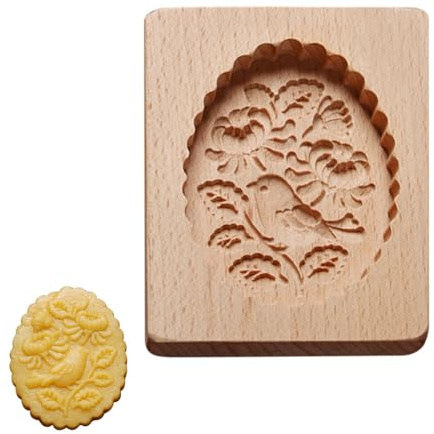 Wooden Cookie Mold, Carved Biscuit Molds, Easy to Demold, Cookie Press Stamp Mould for Christmas Thanksgiving Party DIY Present
