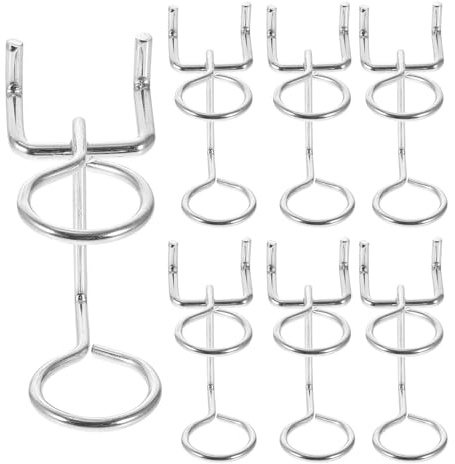 BIUDECO 20 piezas Ganchos de Doble Anillo para Tableros Perforados Soporte Metálico para Destornilladores Fácil Instalación Compatible con Paneles Metálicos Uso Taller Hogar y Oficina