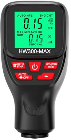 Spessimetro Vernice Auto - Misuratore Digitale Rivestimento | Calibro Profondità Tinta HW-300PRO Esatto | Ispezione Carrozzeria Metallo Display Leggibile