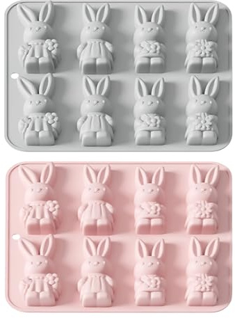Moule En Silicone Lapin De Pâques, Matériau Résistant À La Chaleur, Moules À Chocolat Lapin, Moule À Chocolat De Pâques, Surfaces Antiadhésives, Pour Biscuits, Desserts, Bonbons, Fête Artisanale