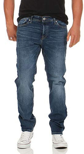 JACK & JONES Mike Original Comfort Tapered Herren Jeans, Farbe:Blue Denim (AM653), Hosengröße:W33/L32