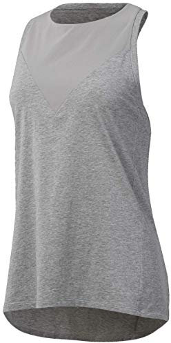 Reebok Damen Training Supply Racer Back Tank Top, reines Grau, X-Small