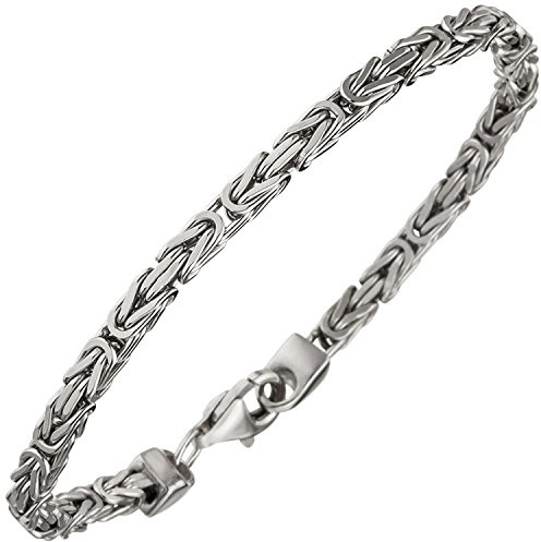 Jobo Herren Damen Königs-Armband aus 925 Sterling Silber 3,1 mm