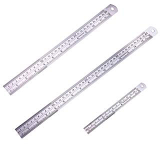 EDATOFLY Edelstahl Lineal Kit Metall Lineal Set mit Umrechnungstabelle und Loch zum Aufhängen, Messlineal Kit inkl. 40,6 cm, 30,5 cm und 15,2 cm LinealEdelstahl Lineal Kit Metall Lineal Set