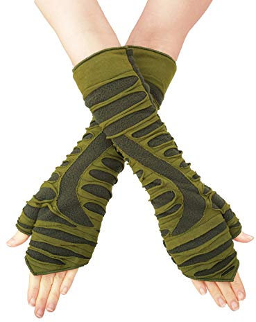 PUREWONDER Damen Armstulpen Pulswärmer Handstulpen hw23 Grün