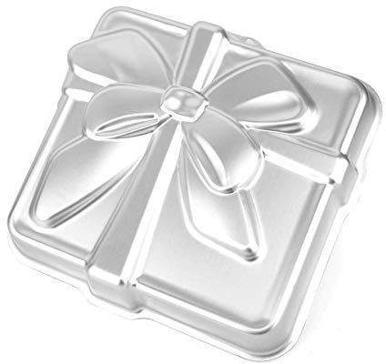 ZDYWY 9 Inch Gift Box Shaped Aluminum 3D Baking Mould Cake Mold Tin Birthday Cake Pan - Gift Box