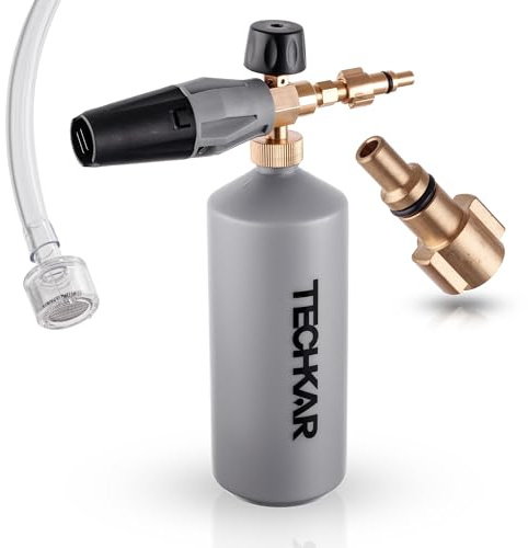 FOAM PRO TECHKAR Schaumlanze Schaumkanone kompatibel mit Parkside Lavor Hochdruckreiniger 1000ml 180bar