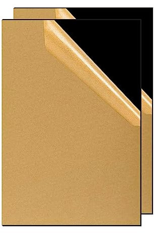 TSKDKIT 2 Stück Acrylscheiben Schwarz A4 Acrylglas Plexiglasplatten Acrylplatten Plastikplatte Schwarz ABS Kunststoffplatten für Basteln, Malerei, Heimdekoration