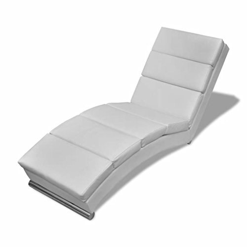 Yongdu Chaiselongue, Relaxliege Wohnzimmer, Relaxsessel, Lesesessel, Ruhesessel, Schlafsessel, Weiß Kunstleder