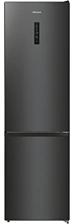 Hisense RB470N4EFD Frigorifero Combinato Total No Frost, Black Inox, 200x60cm, Classe D, 361L