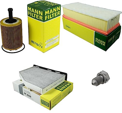 EISENFELS Filter Set Inspektionspaket erstellt mit MANN-FILTER Ölfilter HU 719/7 x, Luftfilter C 35 154/1, Innenraumfilter FP 2939, Verschlussschraube