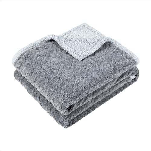 Paco Home Kuscheldecke Flauschig Decke Sofa Sherpa Sofaüberwurf Couchdecke Wohndecke Wohnzimmerdecke Wendbar Skandi, Farbe:Anthrazit 2, Größe:200x240cm