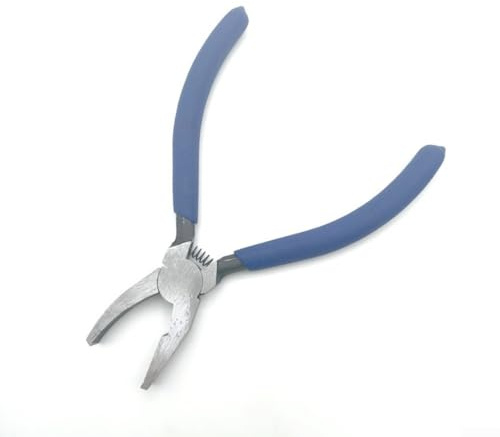 Flachzange, Glasbrechzange mit verstellbarer Schraube, multifunktionale Glasschneidezange für Glasschneide(15,2 cm)