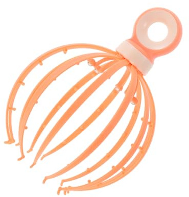 Gatuida Peine masajeador de cabeza rodillos de pelo calentados lavadores de cabeza masajeador de aparato masajeador masaje de Spa herramienta rascarse la cabeza pulpo Masajista