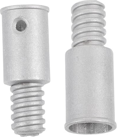 2pcs Metal Broom Handle Threaded End Connector for Mop and Broom