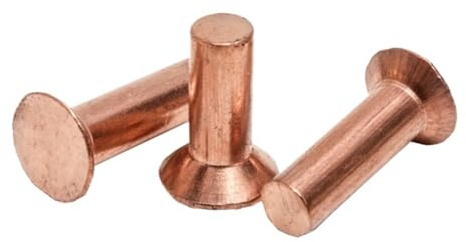 AYYSSM Rivets à tête fraisée en cuivre Massif M3 M4 M5 M6(10mm,M4 (20Pcs))
