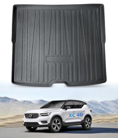LANGBEAN Alfombrillas Maletero para Volvo XC40 2025 2024 2023 2022 2021 2020 2019 2018, TPE Alfombras Maletero XC40 Original con Borde Elevado, Antideslizante e Impermeable Accesorios