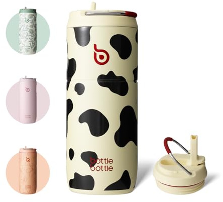 Bottle Bottle Stainless Steel Insulated Water Bottle 500ML with Straw