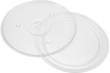 DOITOOL Mikrowellen Glasdrehteller für Gleichmäßiges Erwärmen Hitzebeständig 2 Stück aus Glas Kompatibel mit Vielen Modellen Ersatzteil für Mikrowelle