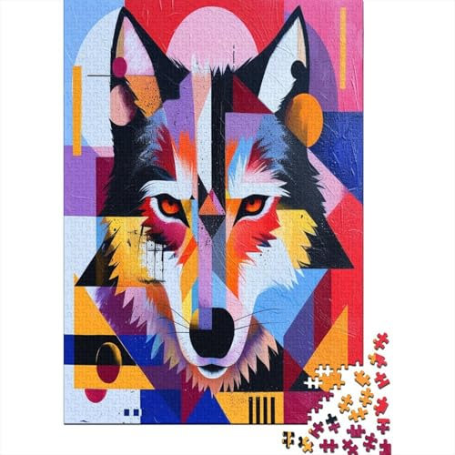Puzzles Kunst Wolf Klassische Puzzles Erwachsene Puzzles Tier Clevere Rätsel Puzzle 1000 Teile Herausforderndes Geschicklichkeitsspiel Für Erwachsene 1000pcs (75x50cm)