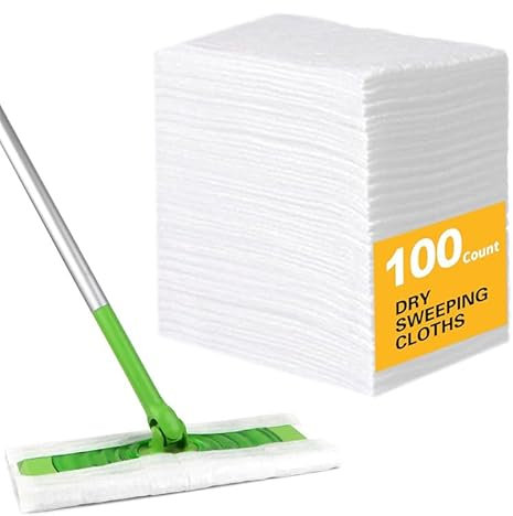 Trockenmopp-Nachfüller für Bodenwischer und Reinigung, Einweg-Staubkissen, Allzweck-Bodenreinigungsprodukt, 100 Stück