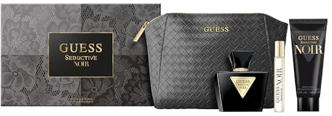 Guess Seductive Noir by Guess for Women - 4 Pc Gift Set 2.5oz EDT Spray, 0.5oz EDT Spray, 3.4oz Body Lotion, Pouch